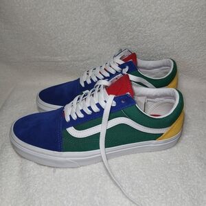 Vans Low-Top Colorblock Sneakers - Blue/Green/Red/Yellow
